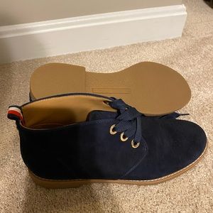Blue Suede Tommy Booties